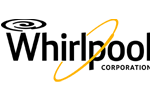 Orange swoosh resembling a stylized checkmark on black background.