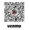 QR code for Venmo payment with logo.